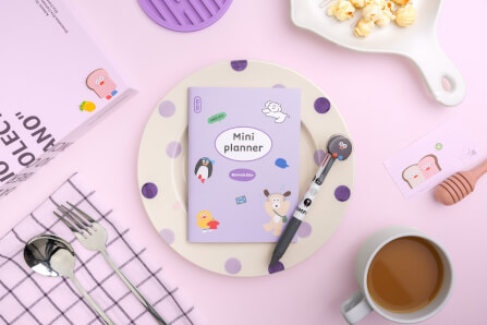 สมุดแพลนเนอร์ Ropamoda romane mini planner สีม่วง_2
